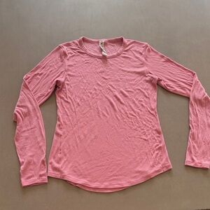 lululemon athletica Soft Pink Long Sleeve Tee